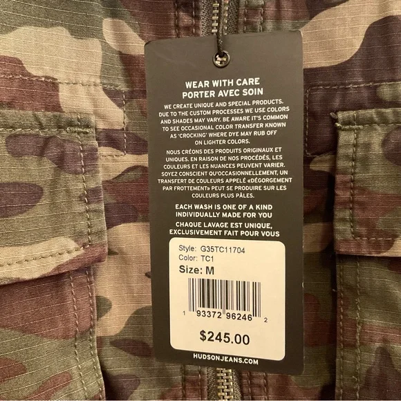 Hudson Jeans Cropped Military Anorak Jacket - NWT - Size Medium - Picture 11 of 13